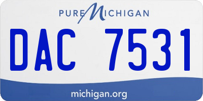 MI license plate DAC7531