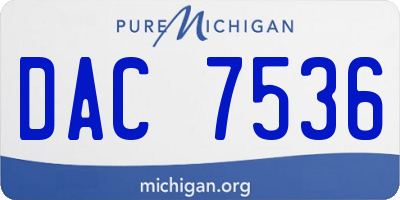 MI license plate DAC7536