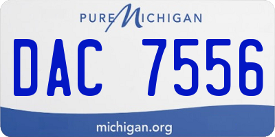 MI license plate DAC7556