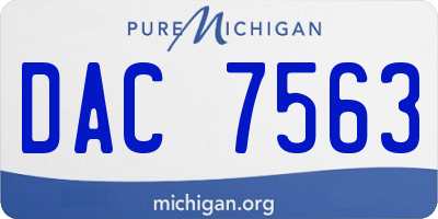 MI license plate DAC7563