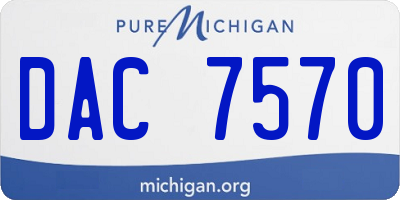 MI license plate DAC7570