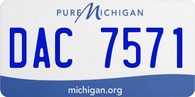 MI license plate DAC7571