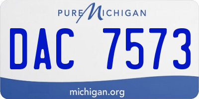 MI license plate DAC7573