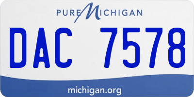 MI license plate DAC7578