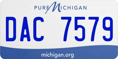 MI license plate DAC7579