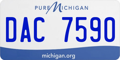 MI license plate DAC7590