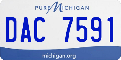 MI license plate DAC7591