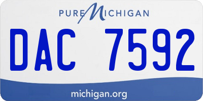 MI license plate DAC7592