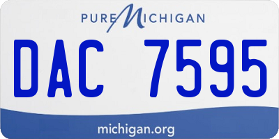 MI license plate DAC7595