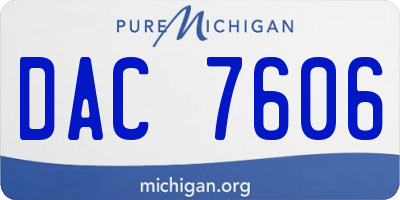 MI license plate DAC7606