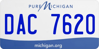 MI license plate DAC7620