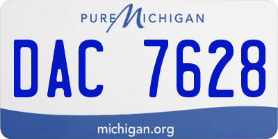 MI license plate DAC7628