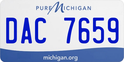 MI license plate DAC7659