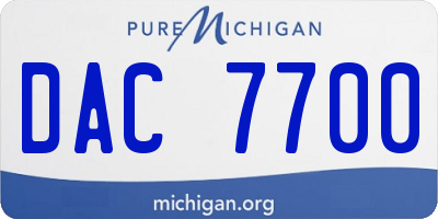 MI license plate DAC7700