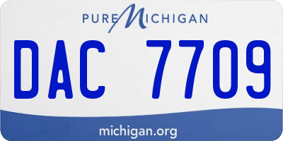 MI license plate DAC7709