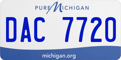 MI license plate DAC7720