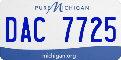 MI license plate DAC7725