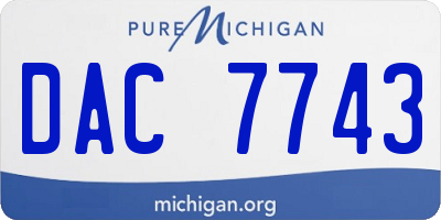MI license plate DAC7743