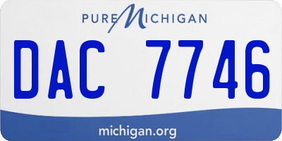 MI license plate DAC7746