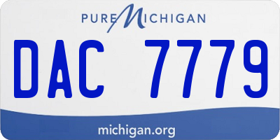 MI license plate DAC7779