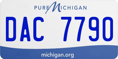 MI license plate DAC7790