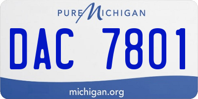 MI license plate DAC7801