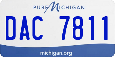 MI license plate DAC7811