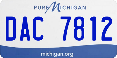 MI license plate DAC7812