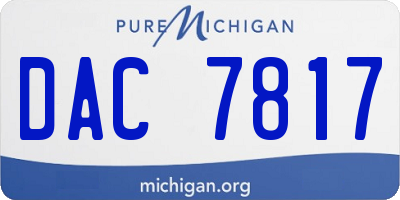 MI license plate DAC7817