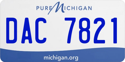 MI license plate DAC7821