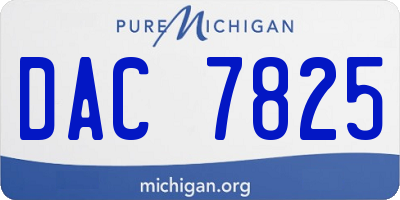 MI license plate DAC7825