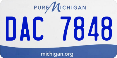 MI license plate DAC7848