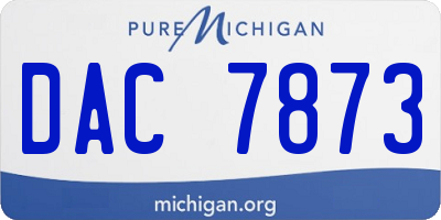 MI license plate DAC7873