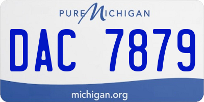 MI license plate DAC7879