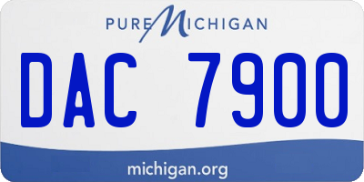 MI license plate DAC7900