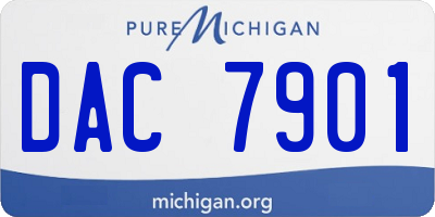 MI license plate DAC7901
