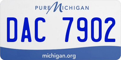 MI license plate DAC7902