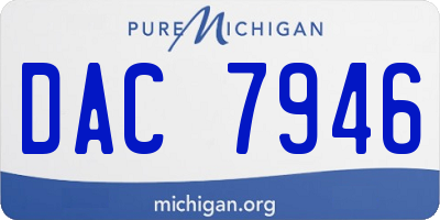 MI license plate DAC7946