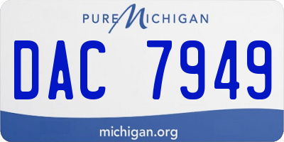 MI license plate DAC7949
