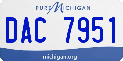 MI license plate DAC7951