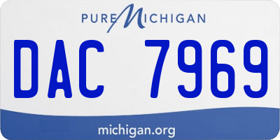 MI license plate DAC7969