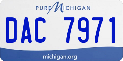 MI license plate DAC7971