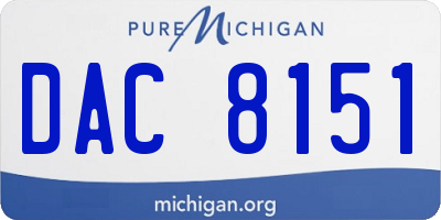 MI license plate DAC8151