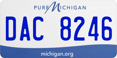 MI license plate DAC8246