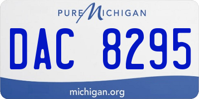 MI license plate DAC8295