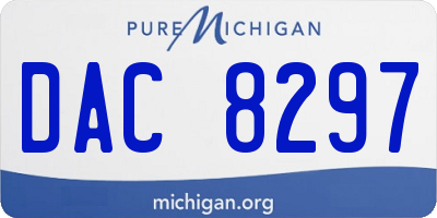 MI license plate DAC8297