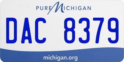 MI license plate DAC8379