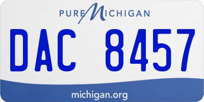 MI license plate DAC8457