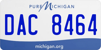 MI license plate DAC8464