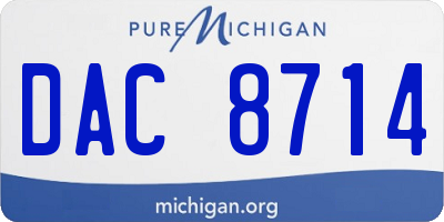 MI license plate DAC8714